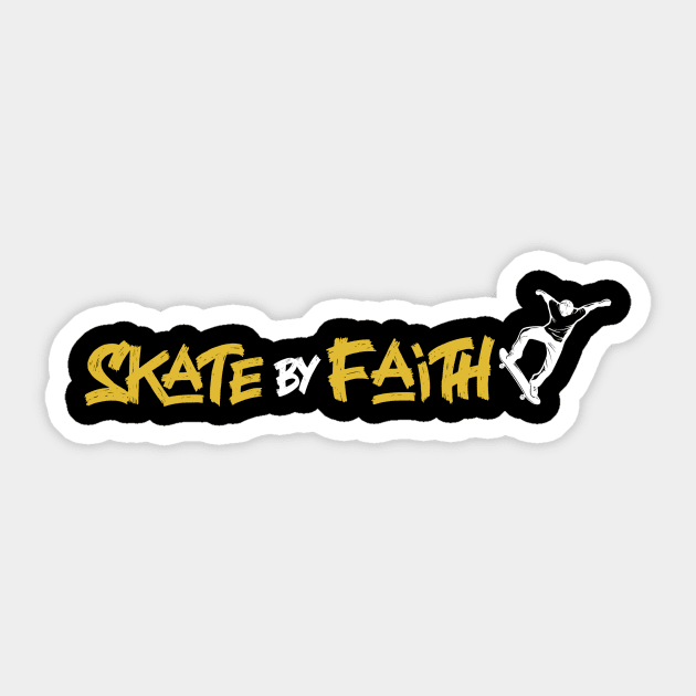 Skate by Faith Sticker by PatronSaint